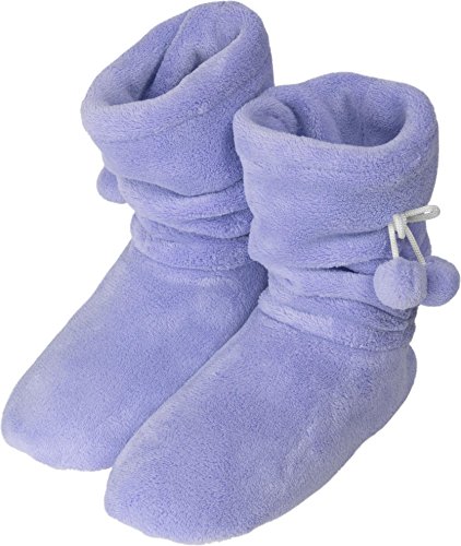normani Damen Wintertrend Hausschuhe Stiefel Booties VIELE Farben ZUR Auswahl Farbe Lila Größe 35/38 von normani