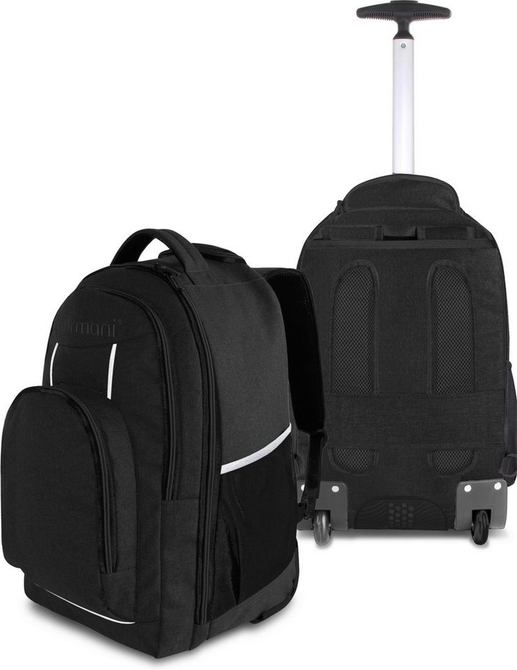 normani Daypack Rucksack mit Trolleyfunktion 30 Liter Yori, Trolley-Rucksack mit Rollen von normani