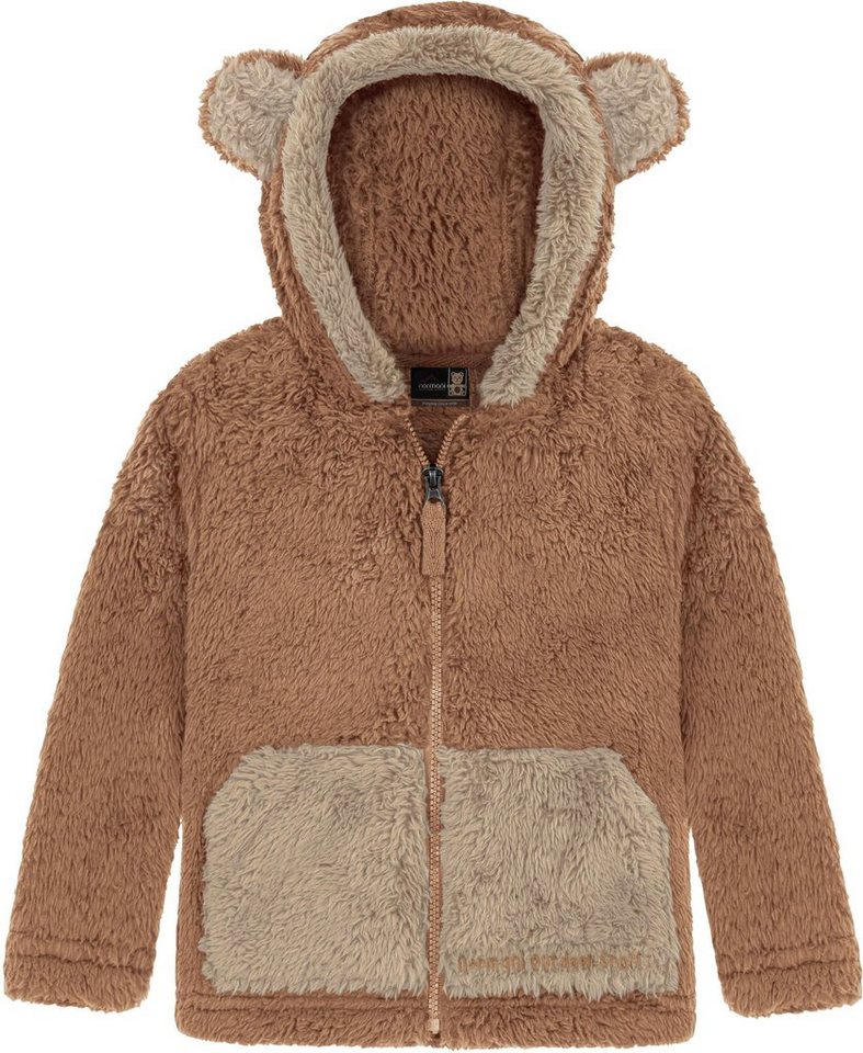 normani Fleecejacke Kinder Teddy Jacke „Barvas“ Winterjacke Übergangsjacke Sherpajacke mit Kapuze und Ohrem von normani