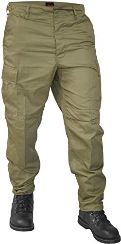 normani Freizeithose/BDU/US Ranger Hose mit seitlich verstellbaren Taillenweite Farbe Oliv Größe M von normani