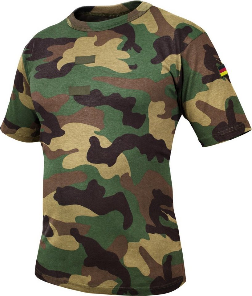 normani Funktionsshirt Herren Tactical T-Shirt Tropen Original BW Unterhemd nach TL Tropenhemd T-Shirt mit Deutschlandfahnen und Klettstreifen von normani