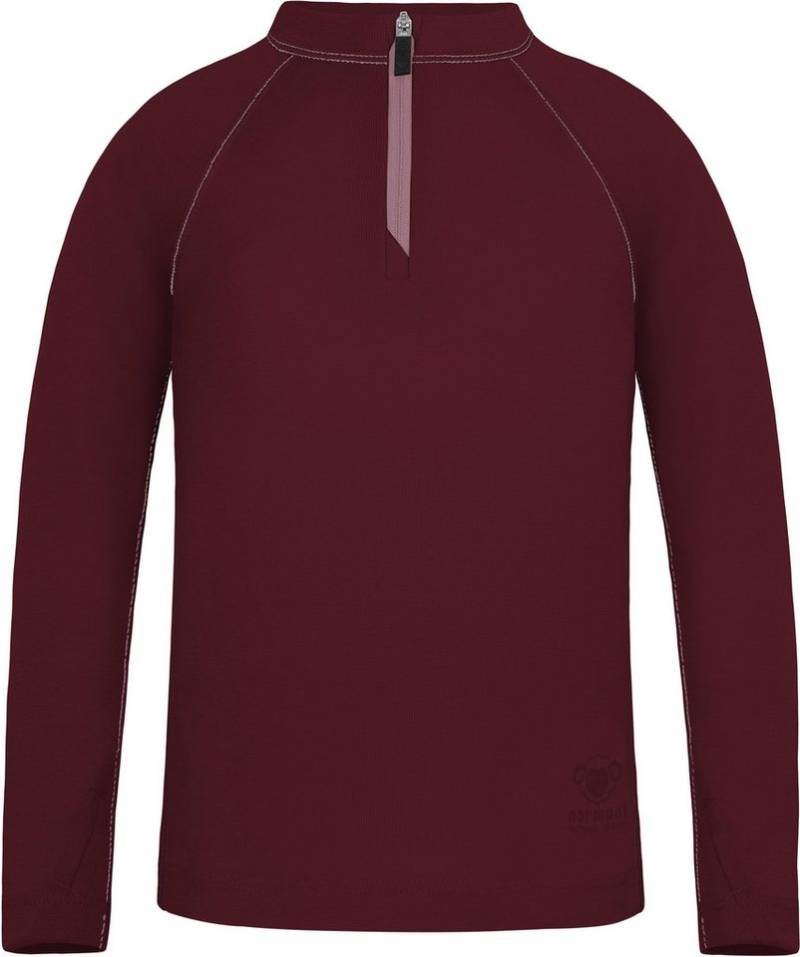 normani Funktionsshirt Kinder Merino Langarm mit 1/4 Zipper Nyapari Pullover mit Zip Skipullover aus 100 % Merinowolle von normani