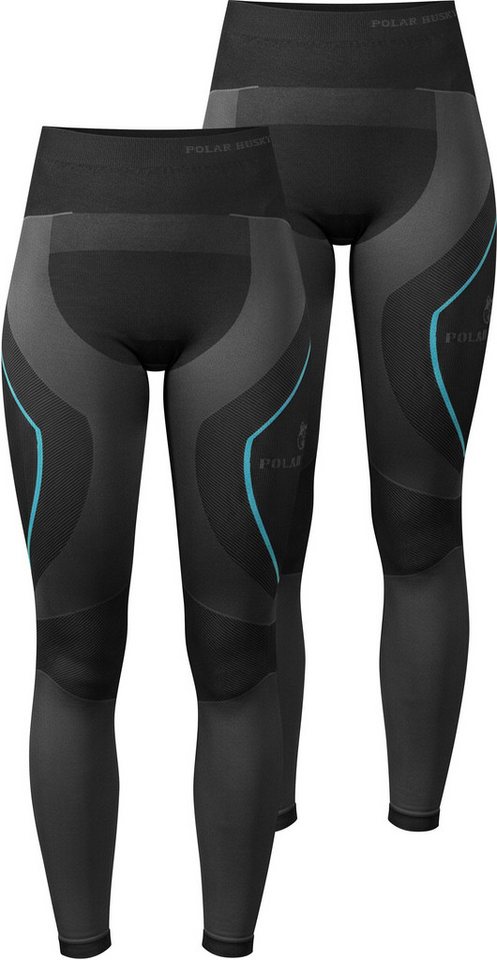 normani Funktionsunterhemd 2 x Thermounterhose Lange Skiunterwäsche für Damen Thermohose für Frauen von normani