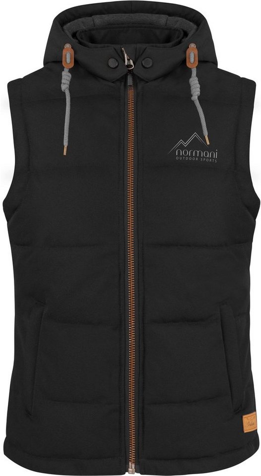 normani Funktionsweste Damen Winter-Steppweste Paihia Winddichte Winterweste mit Kapuze, Stehkragen und Seitentaschen von normani