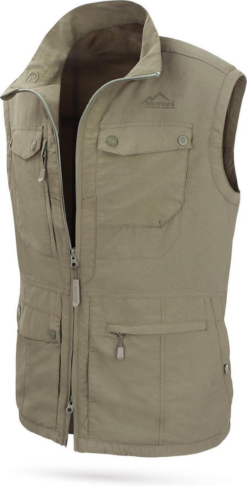 normani Funktionsweste Herren Outdoor Weste Kudu Reise Sommerweste Wanderweste Freizeitweste Sonnenschutzfaktor UPF 50+ von normani