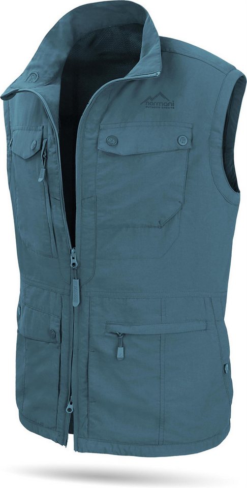 normani Funktionsweste Herren Outdoor Weste Kudu Reise Sommerweste Wanderweste Freizeitweste Sonnenschutzfaktor UPF 50+ von normani
