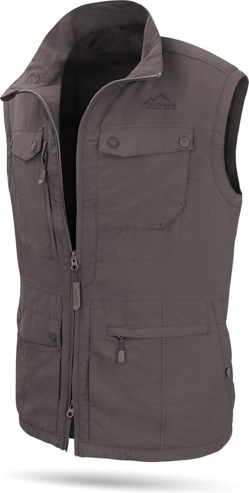 normani Funktionsweste Herren Outdoor Weste Kudu Reise Sommerweste Wanderweste Freizeitweste Sonnenschutzfaktor UPF 50+ von normani