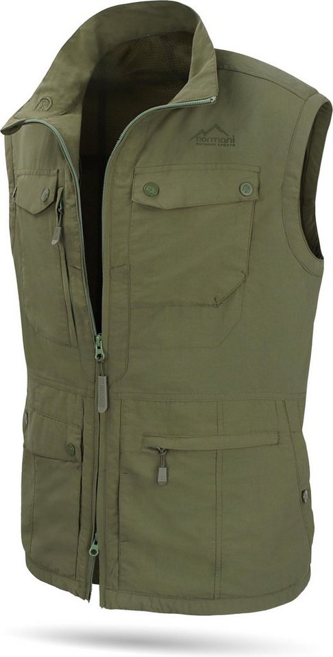 normani Funktionsweste Herren Outdoor Weste Kudu Reise Sommerweste Wanderweste Freizeitweste Sonnenschutzfaktor UPF 50+ von normani