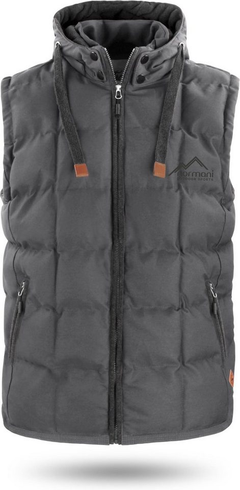 normani Steppweste Herren Winter-Steppweste Tropez Wattierte Winterweste – winddichte Outdoor Weste mit Kapuze von normani