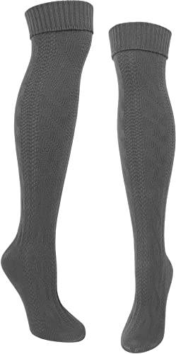 normani Herren Kniebundstrümpfe aus Baumwolle – Trachtenstrümpfe für Musikverein & Blaskapelle | Auswahl: 1, 2, 3 oder 5 Paar Farbe 1 Paar Dunkelgrau Größe 47-50 von normani