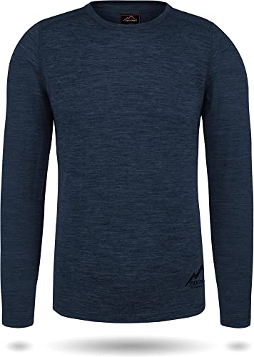 normani Herren Merino Unterhemd Premium Oberteil Rundhalsausschnitt Funktionsoberteil 100% Merinowolle Thermounterwäsche Baselayer Skipullover Farbe Navy Größe XL/54 normani Herren Merino Unterhemd Premium Oberteil Rundhalsausschnitt Funktionsoberteil 100% Merinowolle Thermounterwäsche Baselayer Skipullover Farbe Navy Größe XL/54 von normani