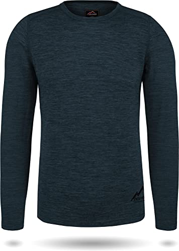 normani Herren Merino Unterhemd Premium Oberteil Rundhalsausschnitt Funktionsoberteil 100% Merinowolle Thermounterwäsche Baselayer Skipullover Farbe Petrol Größe 6XL von normani