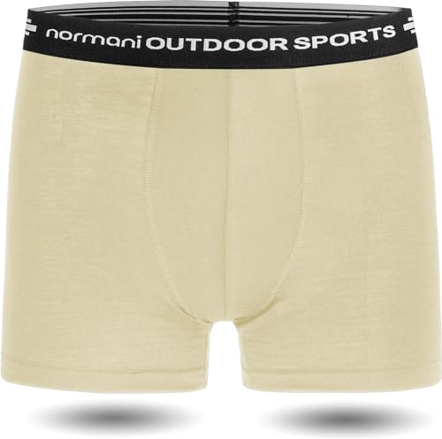 normani Herren Merino Unterhose Boxershorts Funktionsunterwäsche Sportunterhose - 100% MERINOWOOL Farbe Wollweiß Größe 3XL von normani