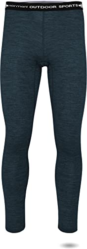 normani Herren Merino Unterhose Thermounterwäsche Funktionshose Lang Baselayer Leggins Ski-Winterhose - 100% Merinowolle 200 g/m² Farbe Petrol Größe 4XL/60 von normani