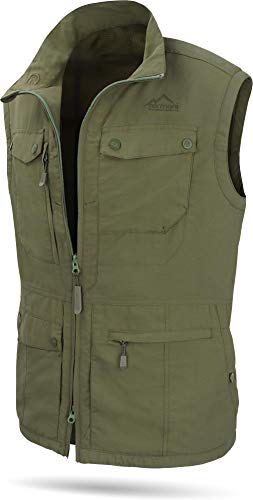 normani Herren Outdoor Weste mit atmungsaktivem Sonnenschutzmaterial 50+ (XS-5XL) Farbe Grün Größe XXL von normani