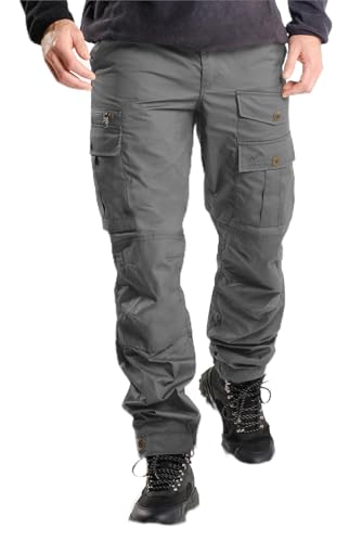 normani Herren Outdoorhose Trekkinghose Pants Funktionshose mit Wachsbeschichtung für Outdoor-Aktivitäten Farbe Grau Größe 4XL von normani