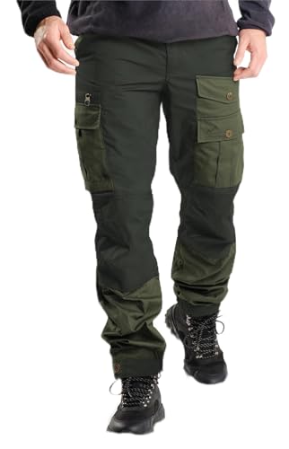 normani Herren Outdoorhose Trekkinghose Pants Funktionshose mit Wachsbeschichtung für Outdoor-Aktivitäten Farbe Oliv/Dunkelgrün Größe 4XL von normani