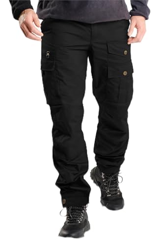 normani Herren Outdoorhose Trekkinghose Pants Funktionshose mit Wachsbeschichtung für Outdoor-Aktivitäten Farbe Schwarz Größe L von normani