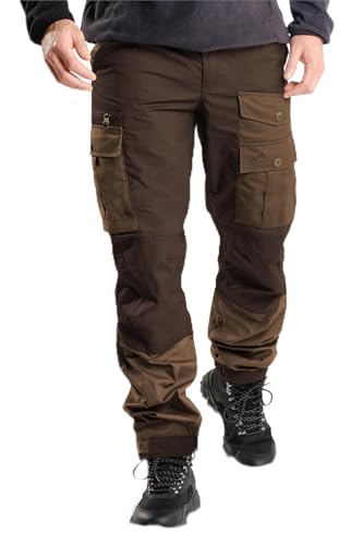 normani Herren Outdoorhose Trekkinghose Pants Funktionshose mit Wachsbeschichtung für Outdoor-Aktivitäten Farbe Walnuss/Braun Größe 4XL von normani