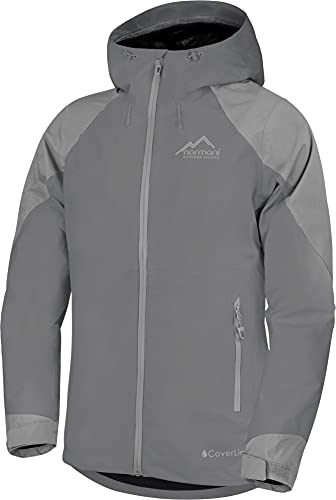 normani Herren Regenjacke - wasserdichte, atmunsgaktive Outdoorjacke - Wassersäule: 20.000 mm Softshelljacke Funktionsjacke Fahrradjacke mit 3M Reflektoren Farbe Grau Größe XXL von normani