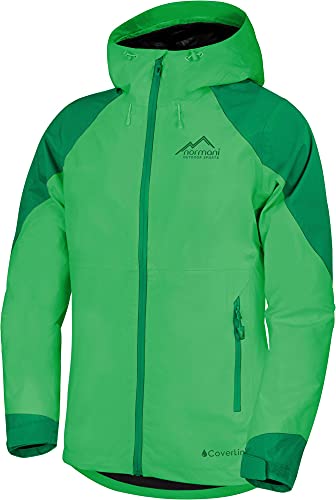 normani Herren Regenjacke - wasserdichte, atmunsgaktive Outdoorjacke - Wassersäule: 20.000 mm Softshelljacke Funktionsjacke Fahrradjacke mit 3M Reflektoren Farbe Grün Größe XXL von normani