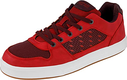 normani Herren Sommerschuhe Sommer Sneaker Low-Top Outdoor Sneaker Leichte Freizeitsneaker Atmungsaktive Halbsneaker Halbschuhe Sportschuhe Farbe Rot Größe 42 von normani