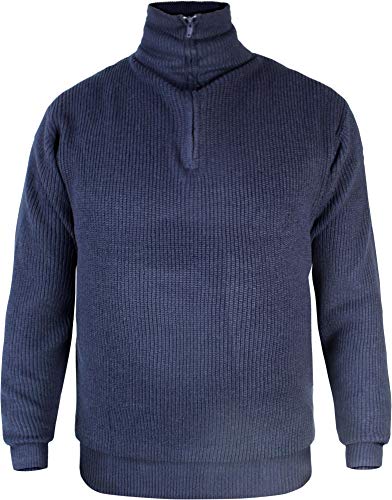 normani Herren Troyer Pullover mit Rollkragen und Reißverschluss Blau Gr. S-XXXL Farbe Blau Größe XL von normani