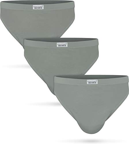 normani Herren Unterhosen (6er oder 3er Pack) aus 100% Baumwolle - Slips ohne kratzenden Zettel Farbe 3 x Grau Größe XXL von normani