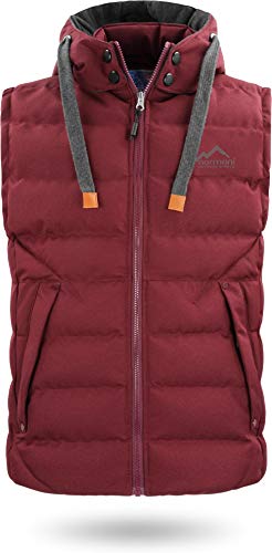 normani Herren Weste Steppweste mit Swaet Kapuze und Stehkragen - Outdoor Weste mit wasserdichten Reißverschlüssen Farbe Rot Größe 4XL normani Herren Weste Steppweste mit Swaet Kapuze und Stehkragen - Outdoor Weste mit wasserdichten Reißverschlüssen Farbe Rot Größe 4XL von normani