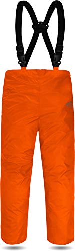 normani Kinder Kids Regenhose Latzhose mit Hosenträgern wasserdichte Matschhose für Jungen und Mädchen Farbe Orange Größe L von normani