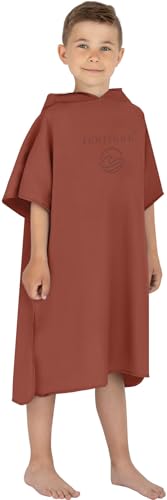 normani Kinder Mikrofaser Badehandtuch Strandtuch Badeponcho mit Kapuze aus 80% recyceltem Material für Jungen und Mädchen von 2-13 Jahren Farbe Rot Größe 2-5 Jahre von normani