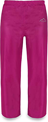 normani Kinder Regenhose Matschhose Überziehhose ungefüttert - 100% Wasser -und Winddicht Farbe Pinke Größe S/122-128 von normani