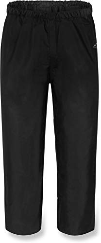 normani Kinder Regenhose Unisex für Jungen und Mädchen mit warmem, weichem Fleecefutter - Wassersäule 5000 mm Farbe Dunkelschwarz Größe XXL/170-176 von normani