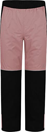normani Kinder Regenhose - wasserdichte Sommerhose ungefüttert für Mädchen und Junge - Buddelhose Matschhose mit 3M Reflektoren und Grow Out Funktion - Wassersäule: 6000 mm Farbe Rosa Größe 122-128 von normani