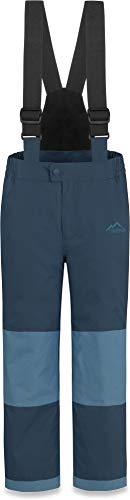 normani Kinder-Skihose mit abnehmbaren Hosenträgern Thermohose Winterhose Schneehose für Junge und Mädchen gefüttert - Wasserdicht: Wassersäule 11000 mm Winddicht Farbe Marine Größe S/122-128 von normani