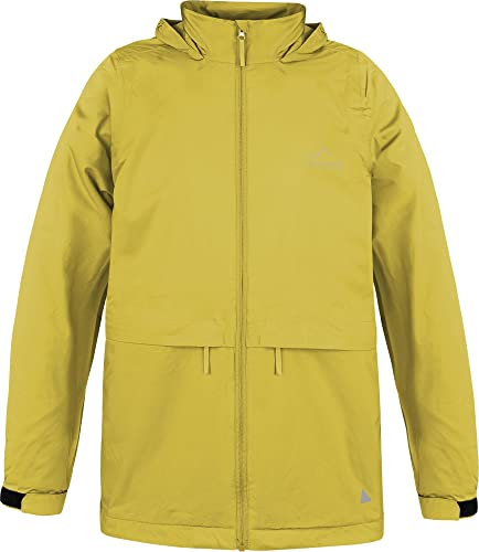 normani Kinder Softshelljacke Regenjacke mit Fleecefutter für Jungen und Mädchen - Wasserdichte, Winddichte Jacke mit 3M™ Scotchlite™ Reflektoren Farbe Gelb Größe L/146-152 von normani
