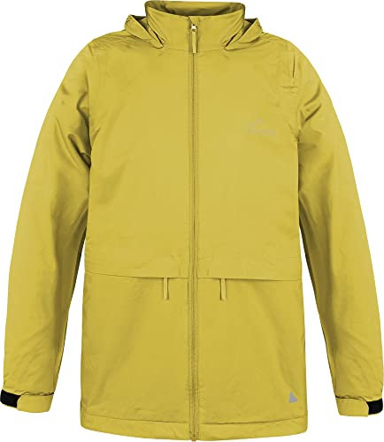 normani Kinder Softshelljacke Regenjacke mit Fleecefutter für Jungen und Mädchen - Wasserdichte, Winddichte Jacke mit 3M™ Scotchlite™ Reflektoren Farbe Gelb Größe M/134-140 von normani