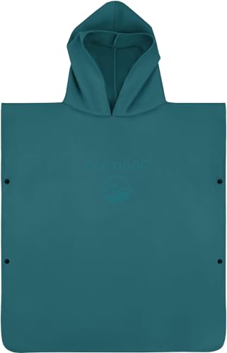 normani Kinder Surfponcho - Strandponcho - Badeponcho aus 80% recyceltem Polyester Handtuch Cape Badetuch mit Kapuze für Jungen und Mädchen ab 2 Jahren Farbe Petrol Größe 75 x 75 cm von normani