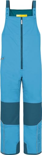 normani Kinder Thermohose Schneehose Winterhose mit Hosenträgern Skihose mit Reißverschlusstaschen und Schneefang Farbe Blau Größe 134-140 von normani
