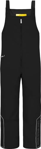 normani Kinder Thermohose Schneehose Winterhose mit Hosenträgern Skihose mit Reißverschlusstaschen und Schneefang Farbe Schwarz Größe 134-140 von normani