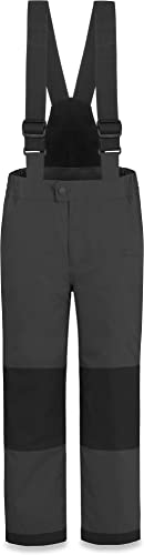 normani Kinder Thermohose Winterhose Skihose - Wasserdicht 11000 mm - für Jungen und Mädchen mit abnehmbaren Hosenträgern, verstärkten Knie- und Gesäßbereich Farbe Anthrazit Größe 170 von normani