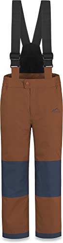 normani Kinder Thermohose Winterhose Skihose - Wasserdicht 11000 mm - für Jungen und Mädchen mit abnehmbaren Hosenträgern, verstärkten Knie- und Gesäßbereich Farbe Coyote Größe 146 von normani