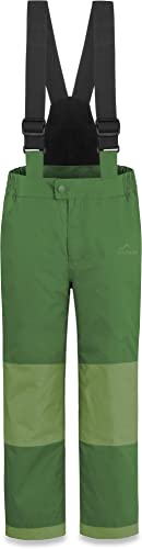 normani Kinder Thermohose Winterhose Skihose - Wasserdicht 11000 mm - für Jungen und Mädchen mit abnehmbaren Hosenträgern, verstärkten Knie- und Gesäßbereich Farbe Oliv Größe 146 von normani