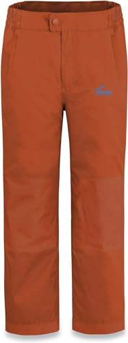 normani Kinder Thermohose Winterhose wasserdichte Skihose Schneehose Softshellhose Outdoorhose mit Seitentaschen - Wassersäule: 8500 mm - für Junge und Mädchen Farbe Orange Größe 122-128 von normani