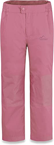 normani Kinder Thermohose Winterhose wasserdichte Skihose Schneehose Softshellhose Outdoorhose mit Seitentaschen - Wassersäule: 8500 mm - für Junge und Mädchen Farbe Pink Größe 110-116 von normani