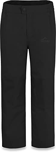 normani Kinder Thermohose Winterhose wasserdichte Skihose Schneehose Softshellhose Outdoorhose mit Seitentaschen - Wassersäule: 8500 mm - für Junge und Mädchen Farbe Schwarz Größe 158-164 von normani