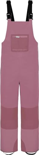 normani Kinder Winterhose mit Hosenträgern für Junge und Mädchen - gefütterte Latzhose mitTrägern - wasserdichte Skihose Schneehosen mit Schneegamaschen Farbe Rosa Größe 158-164 von normani