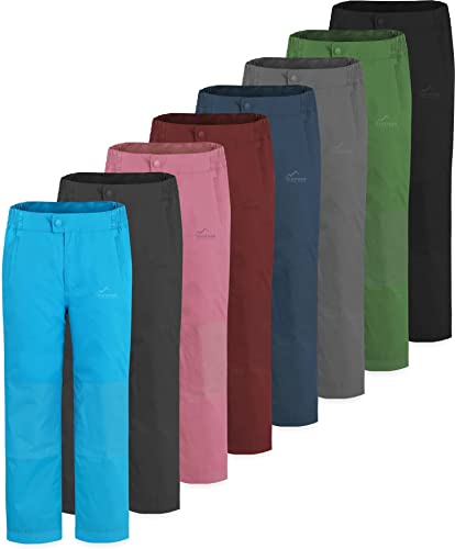 normani Kinder Winterhose wasserdichte Skihose gefütterte Thermohose Schneehose mit Seitentaschen für Junge und Mädchen - Wassersäule 8500 mm Farbe Grau Größe 146-152 von normani