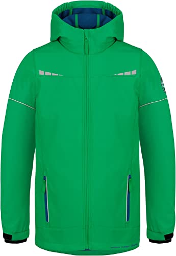 normani Kinder Winterjacke Wasserdichte Softshelljacke Skijacke Übergangsjacke Outdoorjacke mit Kapuze für Junge und Mädchen - Wassersäule: 11.000 mm Farbe Grün Größe 110-116 von normani