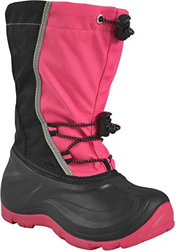 normani Kinderwinterstiefel Snowboots Schneestiefel für Kinder mit herausnehmbaren warmen Thermo Innenschuh Farbe Fuchsia/Schwarz Größe 30 EU von normani